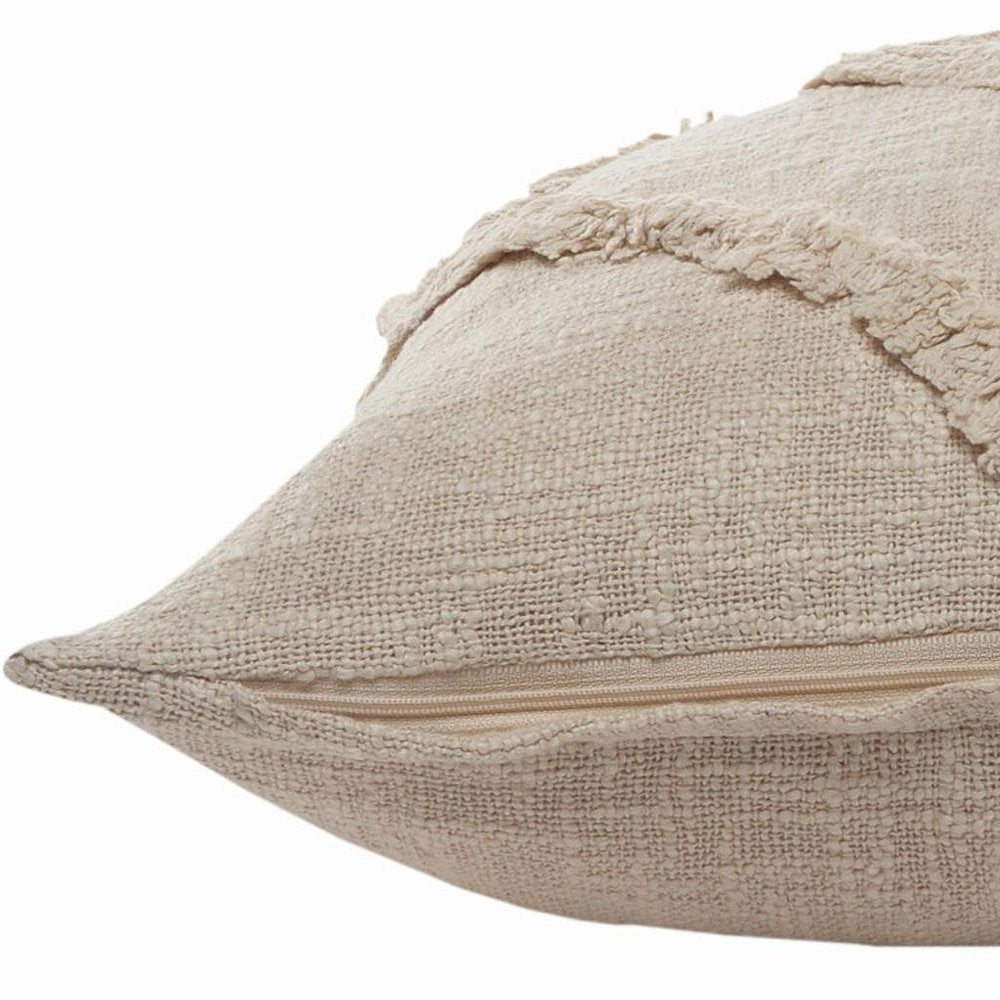 20" X 20" Birch 100% Cotton Geometric Zippered Pillow