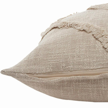 20" X 20" Birch 100% Cotton Geometric Zippered Pillow