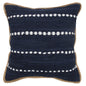 20" Blue and Beige Throw Pillow