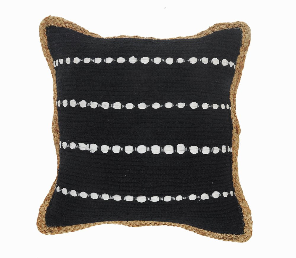 20" Blue and Beige Throw Pillow