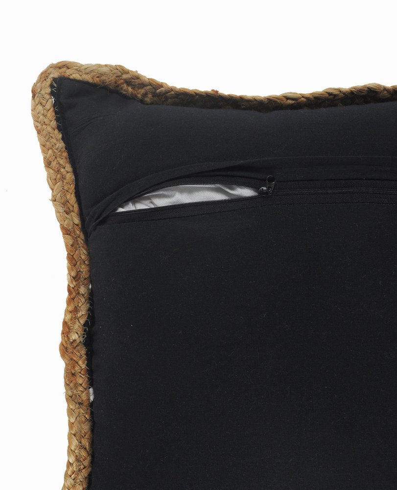 20" Blue and Beige Throw Pillow