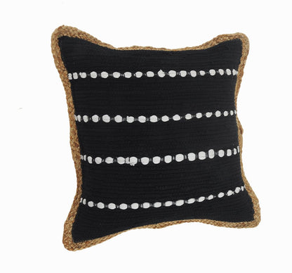 20" Blue and Beige Throw Pillow
