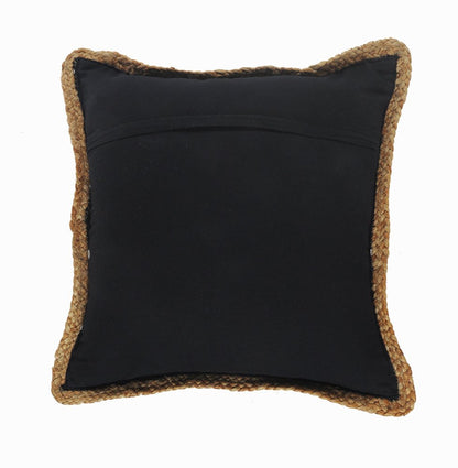 20" Blue and Beige Throw Pillow