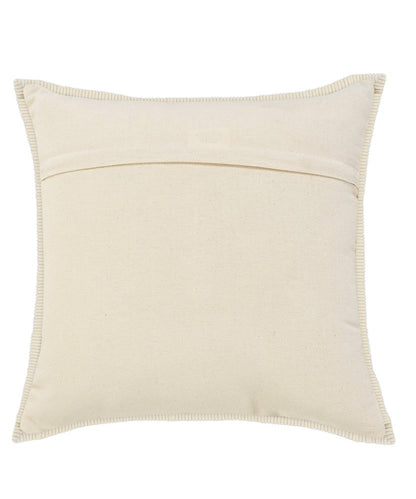 20" X 20" Navy And Cream 100% Cotton Zippered Pillow