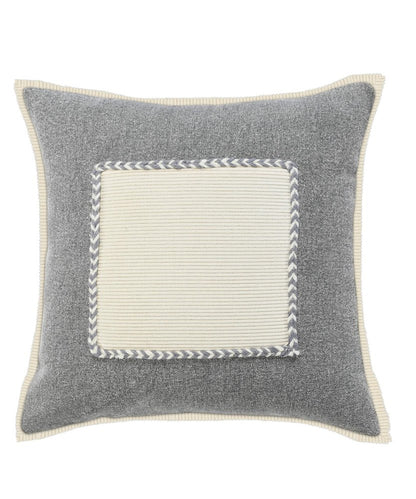 20" X 20" Golden Glow And Cream 100% Cotton Zippered Pillow