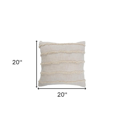 20" Pearl Cotton Throw Pillow