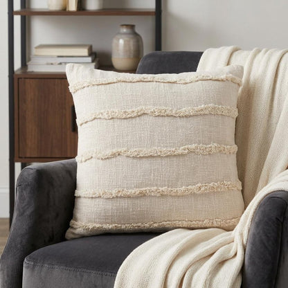 20" X 20" Birch 100% Cotton Zippered Pillow