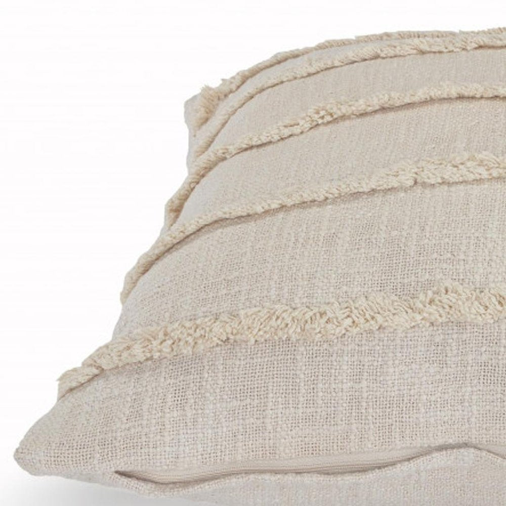 20" X 20" Birch 100% Cotton Zippered Pillow