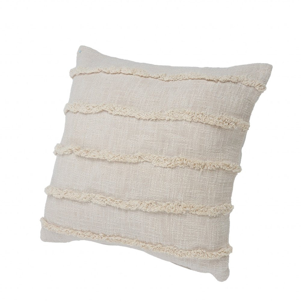 20" Pearl Cotton Throw Pillow