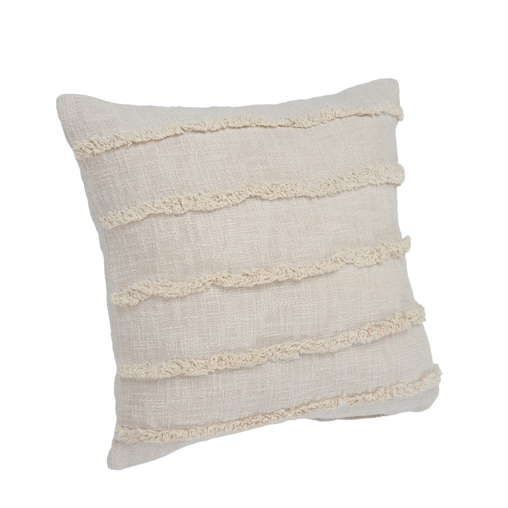 20" X 20" Birch 100% Cotton Zippered Pillow