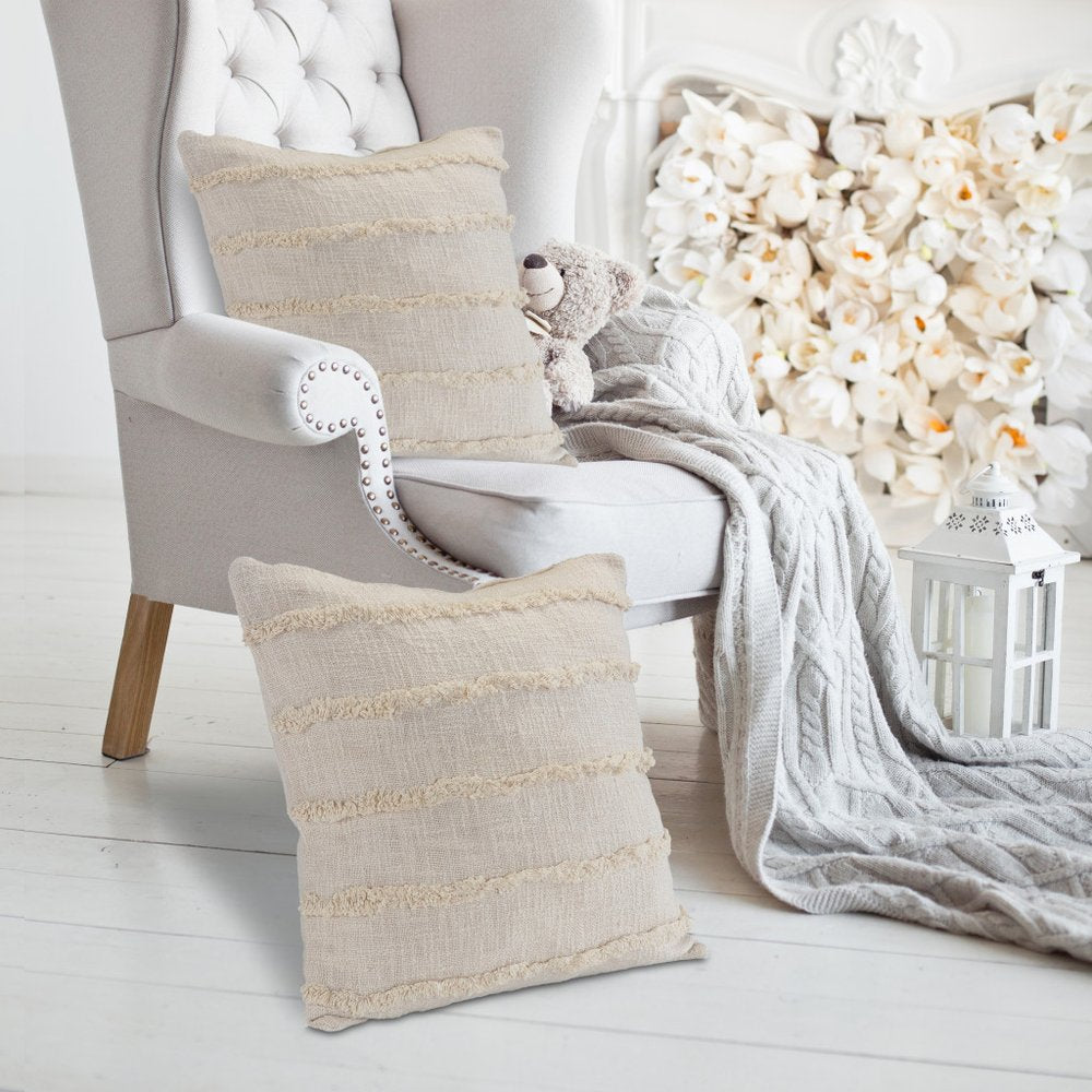 20" Pearl Cotton Throw Pillow