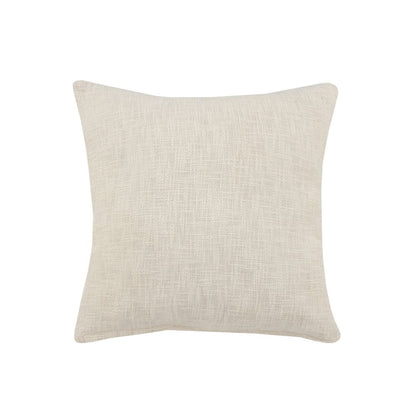 14" X 36" Cream Cotton Throw Pillow with Fringe