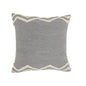 14" X 36" Gray And Tan Cotton Chevron Throw Pillow