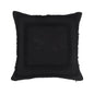 20" X 20" Black 100% Cotton Geometric Zippered Pillow