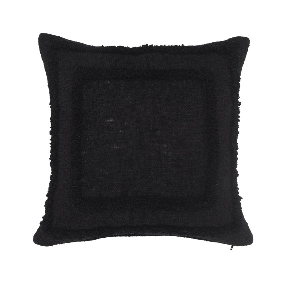 20" Sky Blue And White Geometric Cotton Throw Pillow with Texture