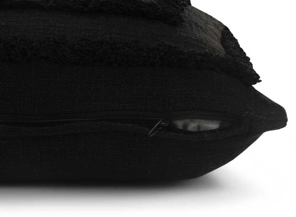 16" X 24" Sky Blue And White Cotton Geometric Throw Pillow