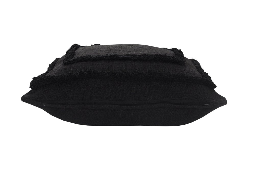 16" X 24" Sky Blue And White Cotton Geometric Throw Pillow