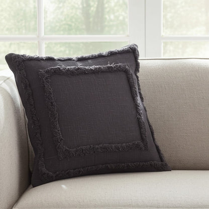 16" X 24" Sky Blue And White Cotton Geometric Throw Pillow