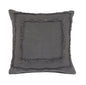 20" X 20" Black 100% Cotton Geometric Zippered Pillow