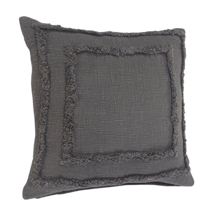 20" Sky Blue And White Geometric Cotton Throw Pillow with Texture