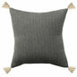18" X 18" Light Gray 100% Cotton Geometric Zippered Pillow