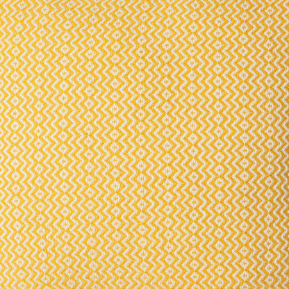 18" X 18" Mustard 100% Cotton Geometric Zippered Pillow