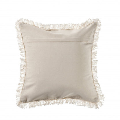 18" Cream Throw Pillow