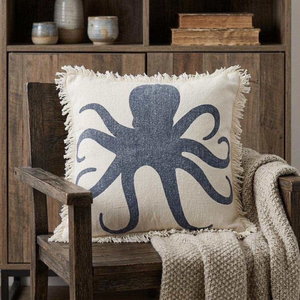 18" Cream Throw Pillow