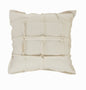 20" Beige Cotton Throw Pillow
