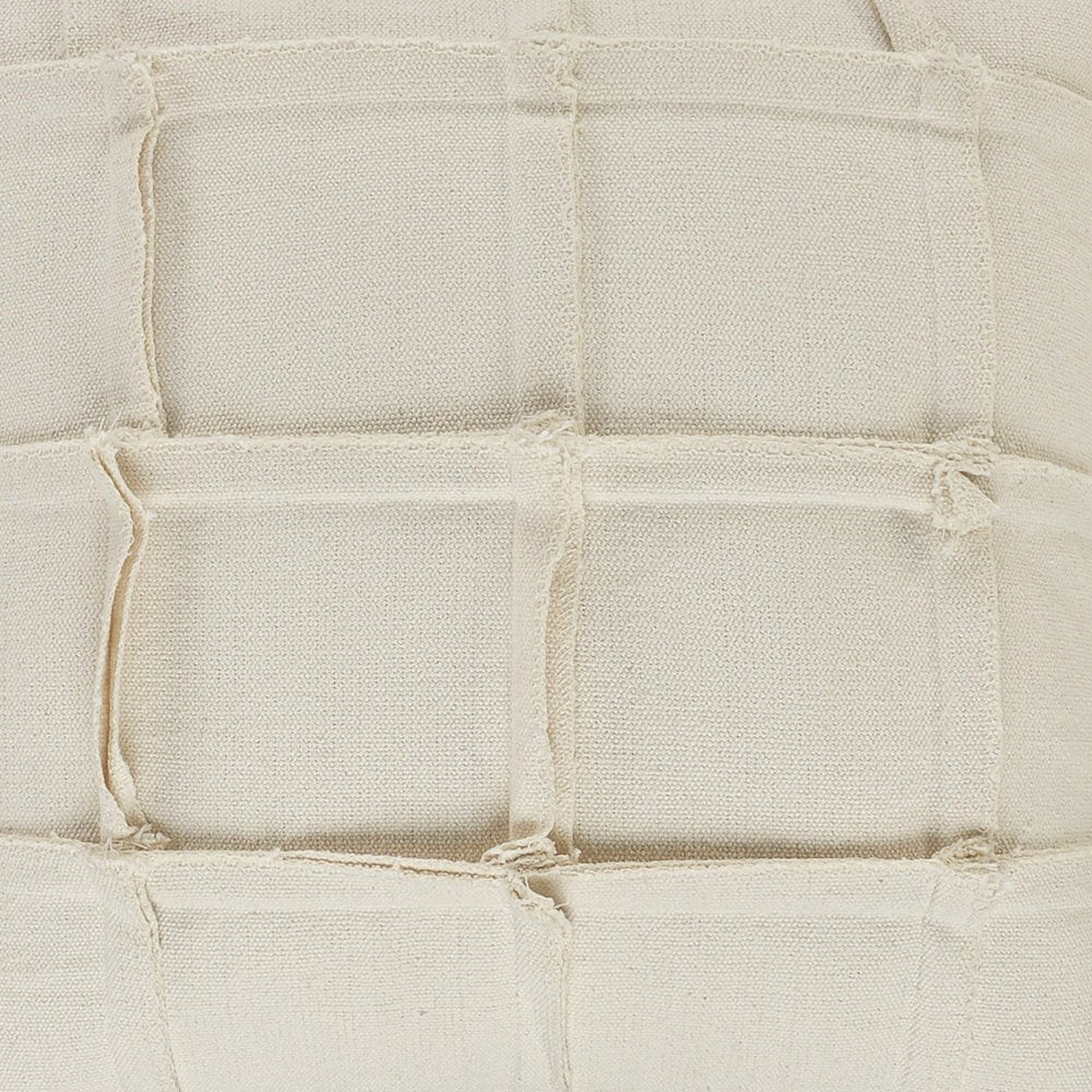 20" Beige Cotton Throw Pillow