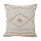 20" X 20" Peach And White 100% Cotton Coastal Zippered Pillow