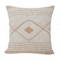 20" X 20" Peach And White 100% Cotton Coastal Zippered Pillow