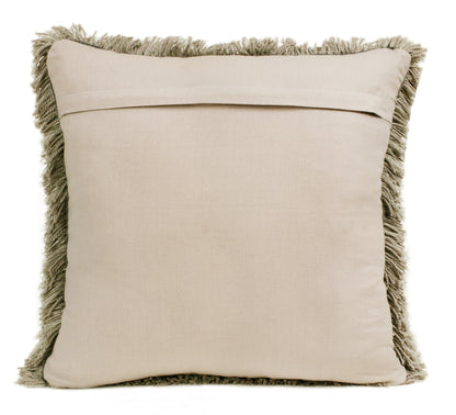 20" X 20" Taupe Polyester Zippered Pillow