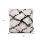20" Black And White Geometric Throw Pillow