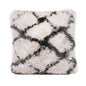 20" Black And White Fabric Geometric Throw Pillow