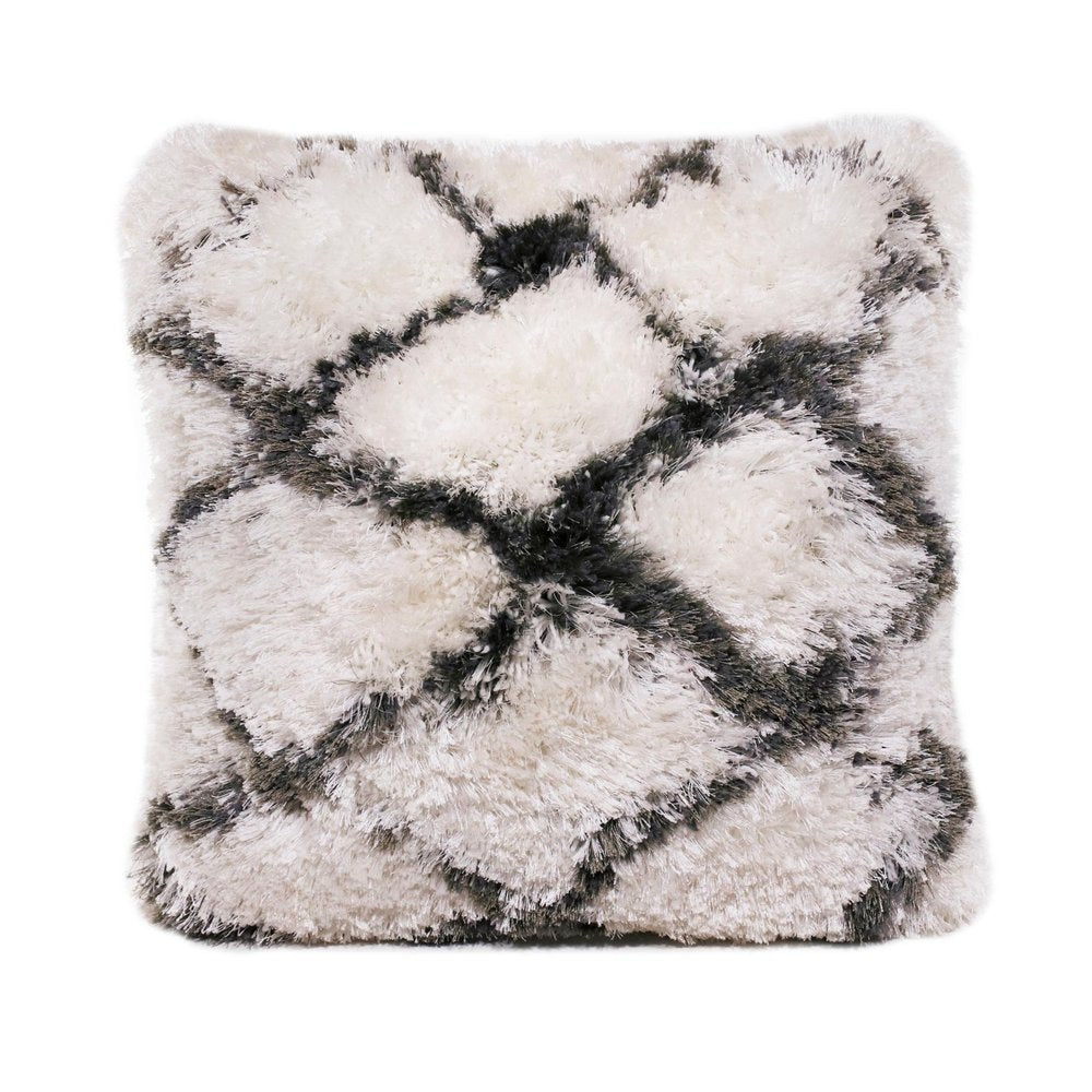 20" Black And White Geometric Throw Pillow