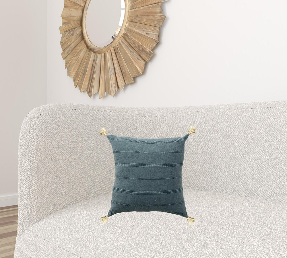 18" X 18" Burgundy 100% Cotton Zippered Pillow