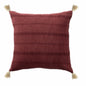 18" X 18" Beige 100% Cotton Zippered Pillow