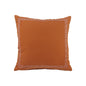 20" X 20" Orange And Dark Orange 100% Cotton Geometric Zippered Pillow