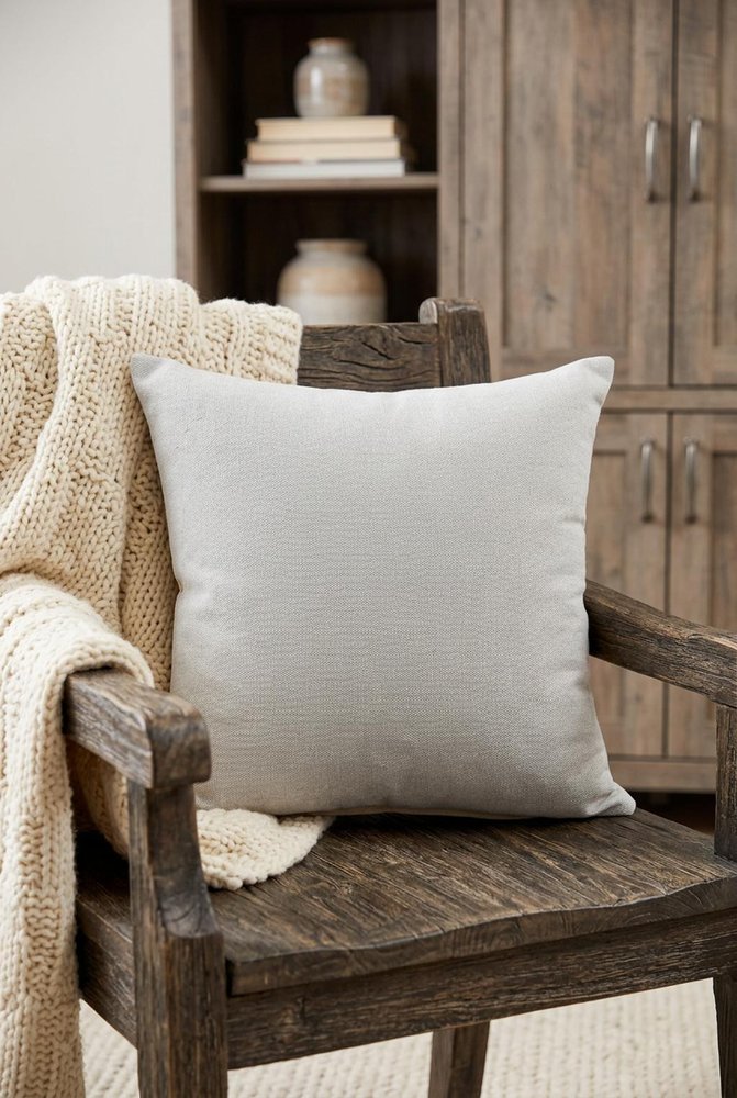 14" X 36" Orange 100% Cotton Zippered Pillow