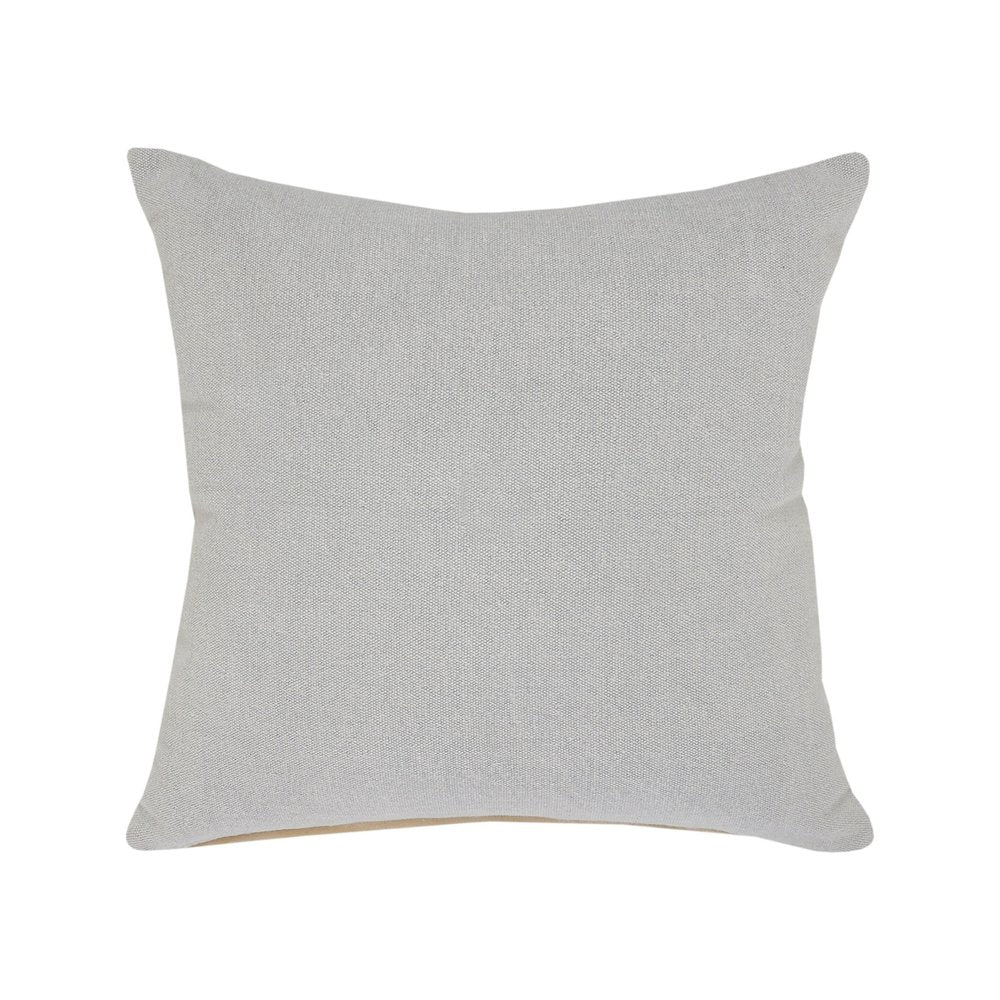 20" Gray Cotton Throw Pillow