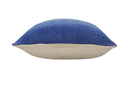 14" X 36" Classic Blue 100% Cotton Zippered Pillow