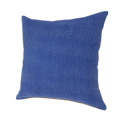 14" X 36" Classic Blue 100% Cotton Zippered Pillow