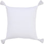 20" X 20" White 100% Cotton Zippered Pillow