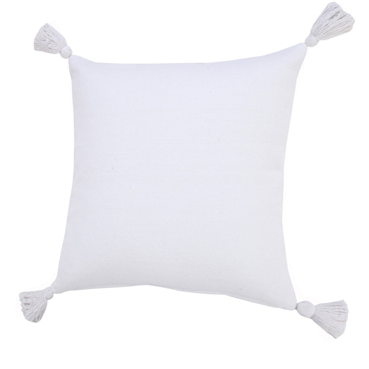 20" X 20" White 100% Cotton Zippered Pillow