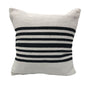 22" Black and White Throw Pillow