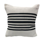 22" Black and White Throw Pillow