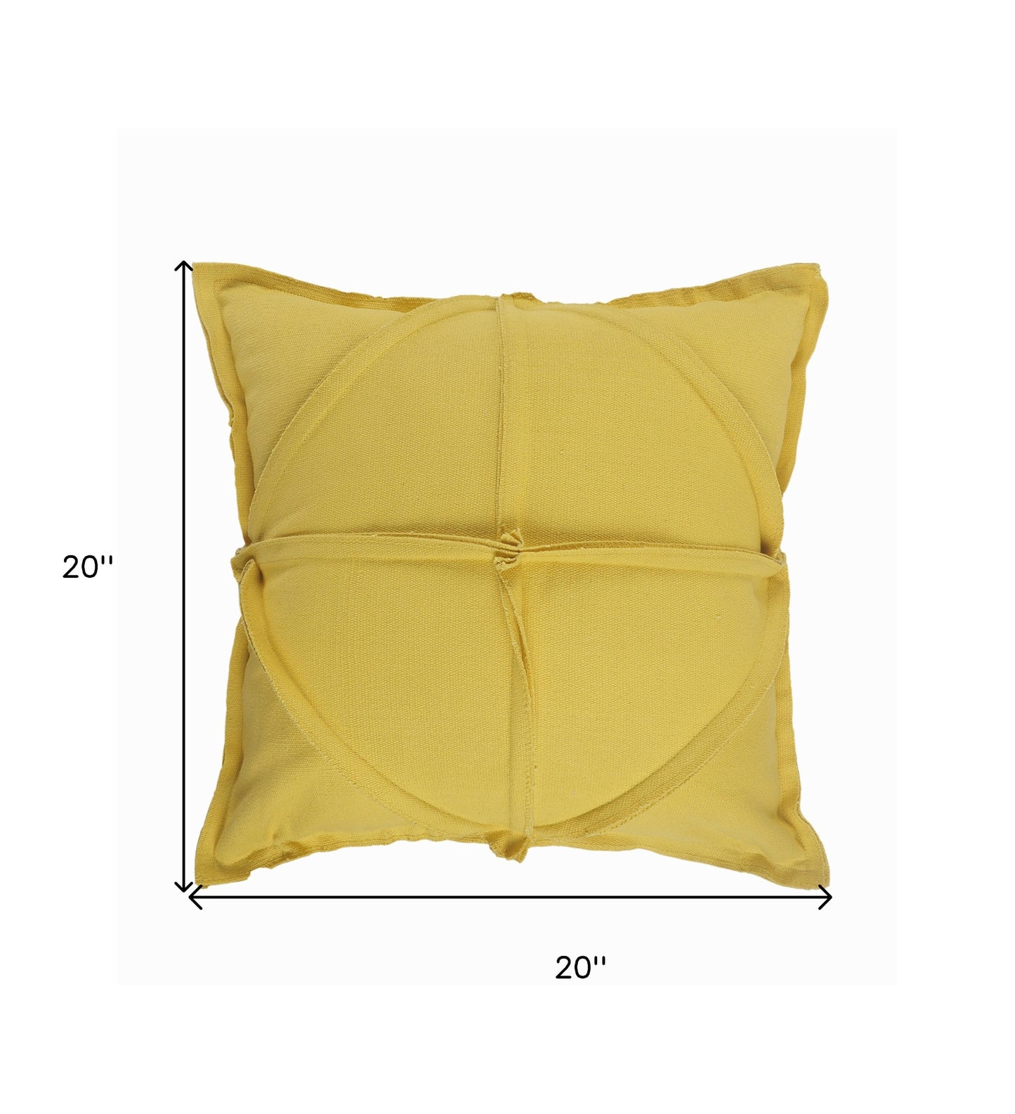 20" X 20" Lemon Cotton Zippered Pillow