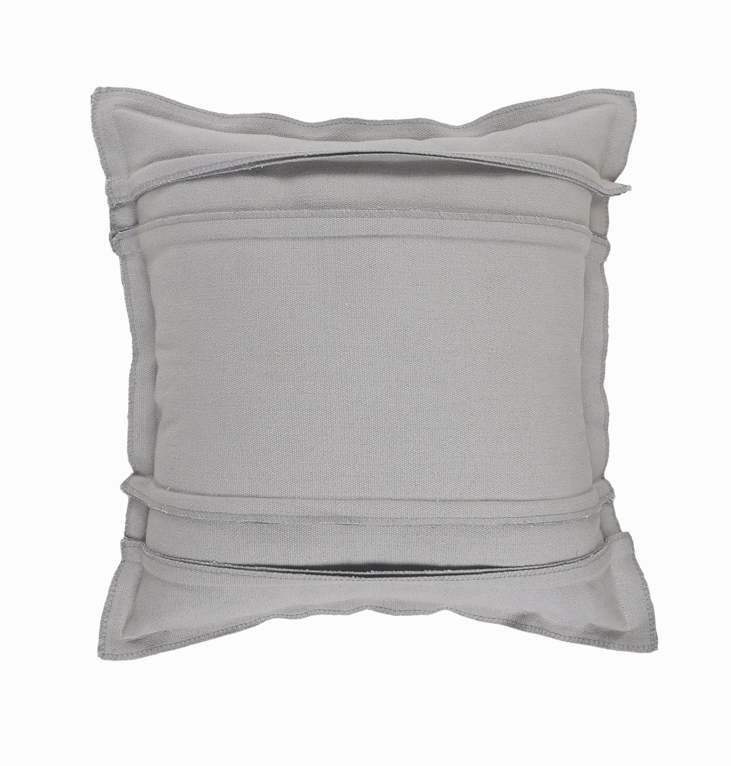 20" X 20" Light Gray Cotton Zippered Pillow