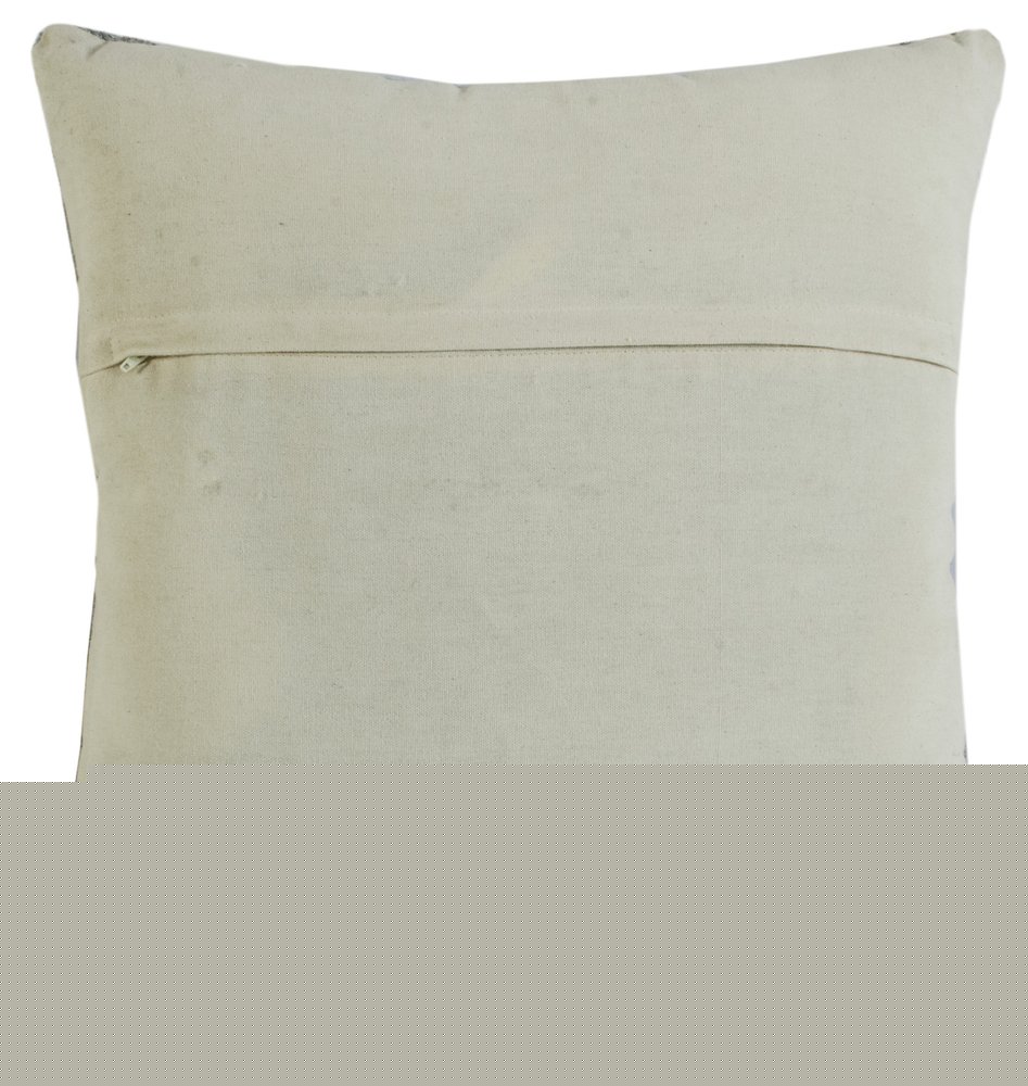 20" X 20" Gray Black Yellow And Ivory 100% Cotton Geometric Zippered Pillow